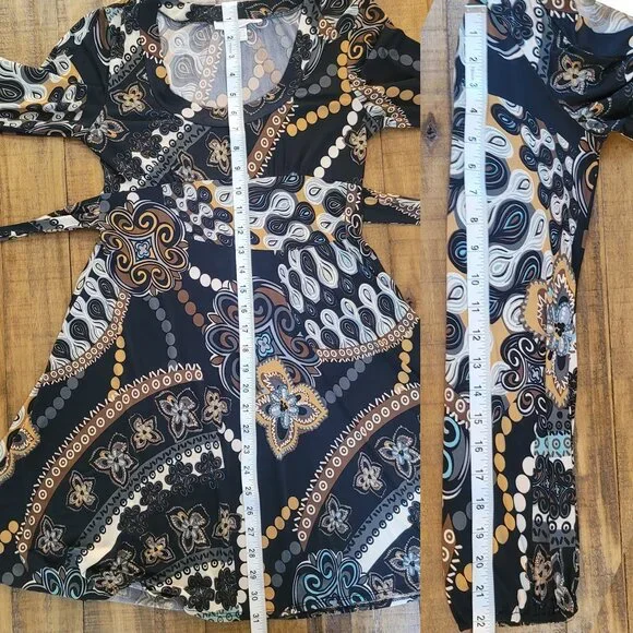 Charlotte Russe Multi-Colored Pattern Midi Dress - S - Picture 6 of 11